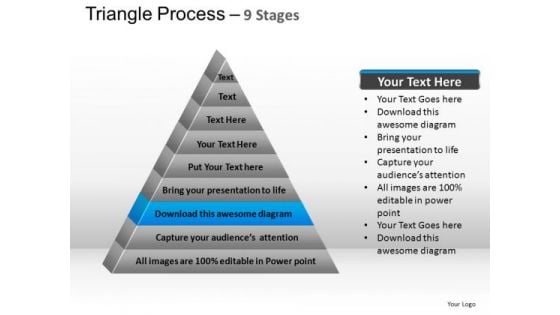 PowerPoint Process Chart Triangle Process Ppt Slide