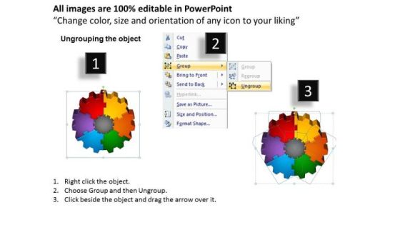 PowerPoint Process Circle Chart Gear Process Ppt Slide Slide02