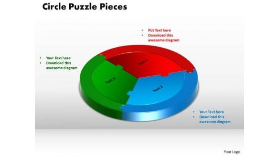 PowerPoint Process Circle Puzzle Image Ppt Template