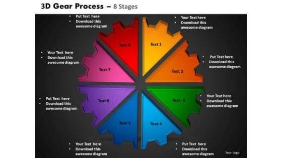 PowerPoint Process Circular Process Gear Process Ppt Theme