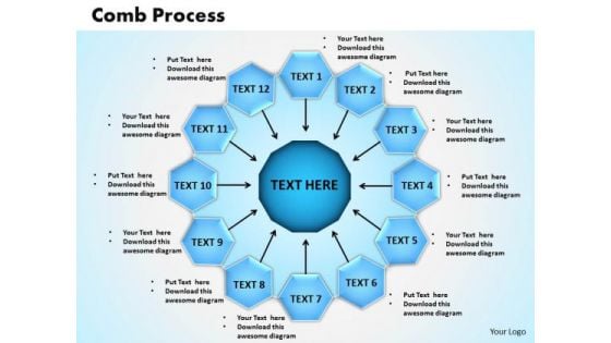 PowerPoint Process Comb Process Business Ppt Slides