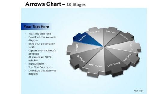 PowerPoint Process Company Arrows Chart Ppt Backgrounds