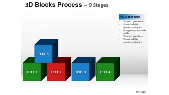 PowerPoint Process Company Blocks Process Ppt Backgrounds