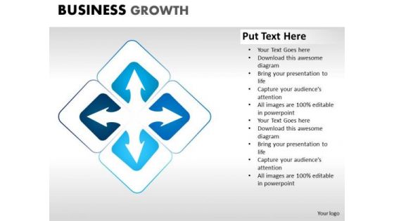 PowerPoint Process Company Business Growth Ppt Slides