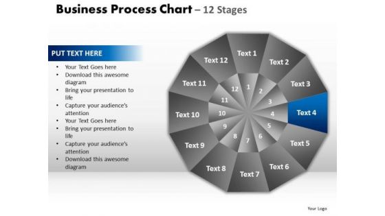 PowerPoint Process Company Circular Quadrant Ppt Template