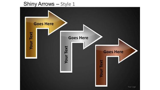 PowerPoint Process Company Designs Shiny Arrows Ppt Slide Designs