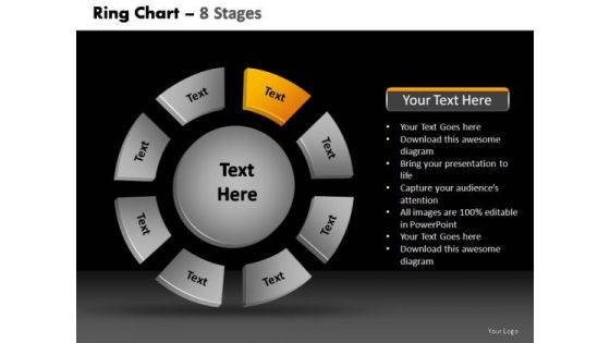 PowerPoint Process Company Donut With Core Ppt Presentation