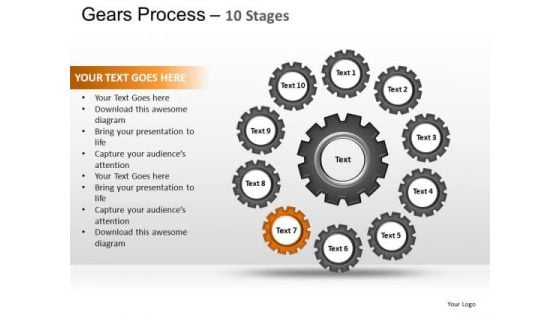 PowerPoint Process Company Gears Process Ppt Backgrounds