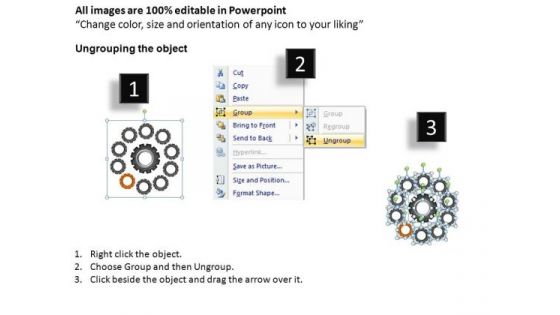 PowerPoint Process Company Gears Process Ppt Backgrounds