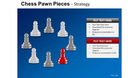 PowerPoint Process Company Growth Chess Pawn Ppt Designs