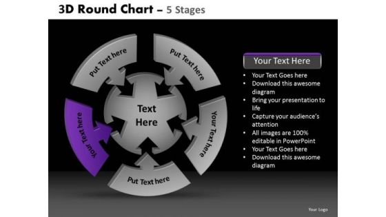 PowerPoint Process Company Round Chart Ppt Slide