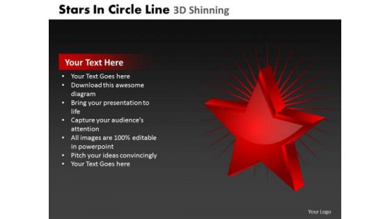 PowerPoint Process Company Stars In Circle Ppt Design Slides
