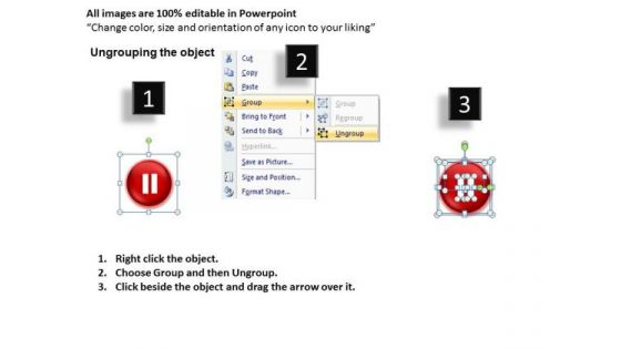 PowerPoint Process Corporate Teamwork Buttons Icons Ppt Backgrounds