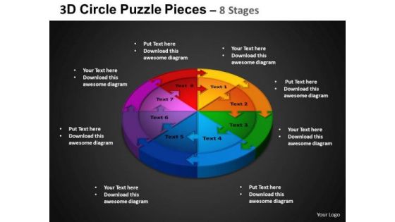 PowerPoint Process Cycle Chart Circle Puzzle Diagram Ppt Design