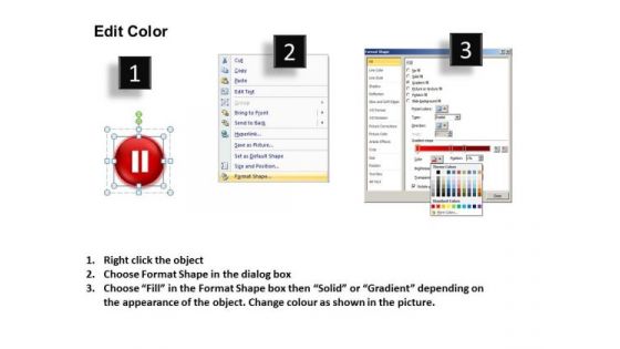 PowerPoint Process Diagram Buttons Icons Ppt Backgrounds