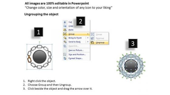 PowerPoint Process Diagram Circular Chain Ppt Designs