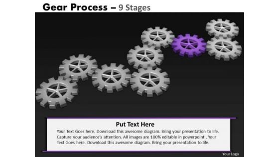 PowerPoint Process Diagram Gears Process Ppt Backgrounds