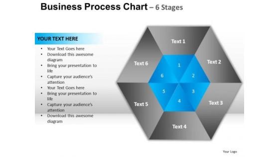 PowerPoint Process Diagram Hexagon Pie Chart Ppt Presentation Designs