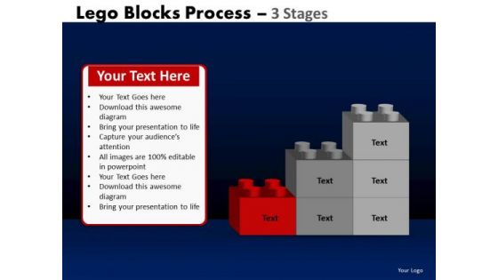 PowerPoint Process Diagram Lego Blocks Ppt Design