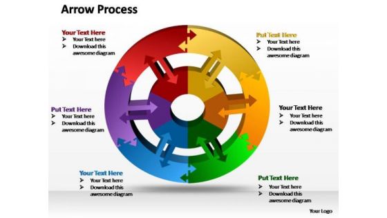 PowerPoint Process Diagram Round Moving Ppt Slide