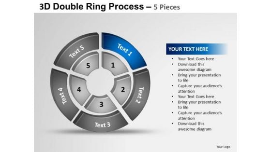 PowerPoint Process Download Double Ring Ppt Slides