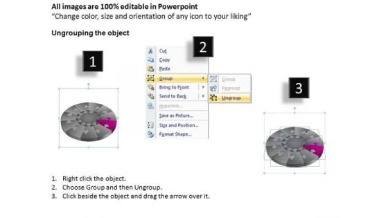 PowerPoint Process Download Pie Chart Puzzle Process Ppt Slide