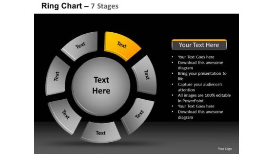 PowerPoint Process Download Ring Chart Ppt Slide