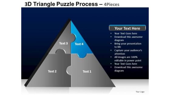 PowerPoint Process Download Triangle Puzzle Ppt Layouts