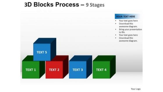 PowerPoint Process Editable Blocks Process Ppt Design Slides