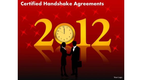 PowerPoint Process Editable Certified Handshake Ppt Slide