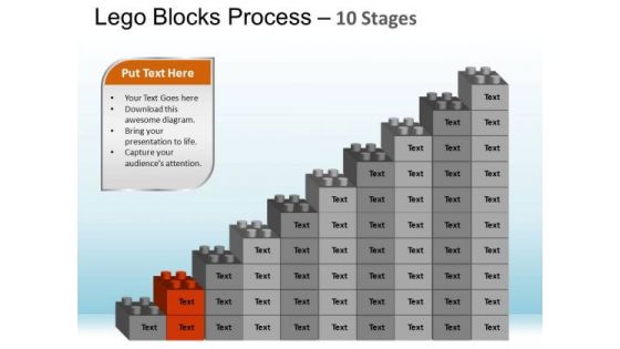 PowerPoint Process Editable Lego Blocks Ppt Design