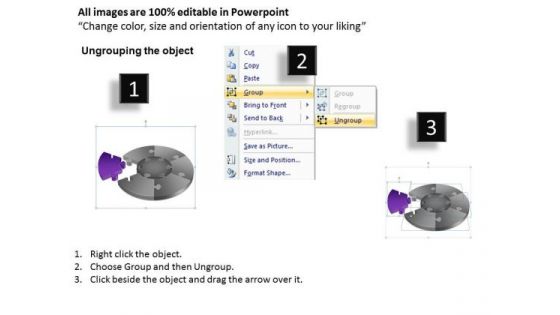 PowerPoint Process Editable Pie Chart Puzzle Process Ppt Layouts