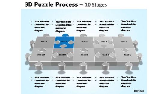 PowerPoint Process Editable Puzzle Process Ppt Backgrounds