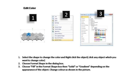 PowerPoint Process Editable Puzzle Process Ppt Backgrounds Slide03