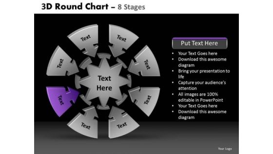 PowerPoint Process Editable Round Chart Ppt Slides