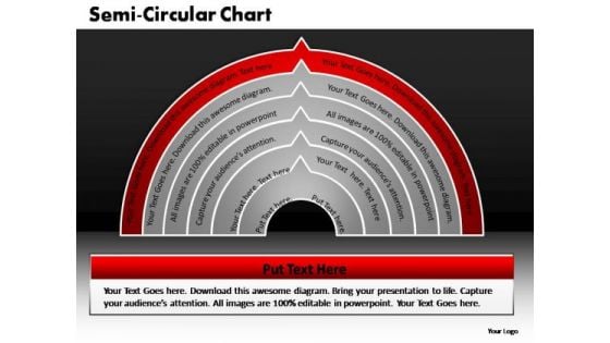 PowerPoint Process Editable Semi Circular Ppt Presentation