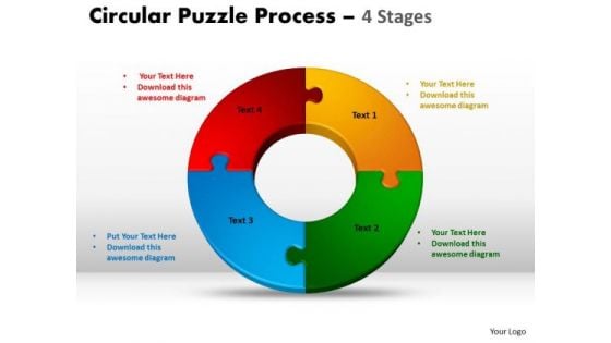 PowerPoint Process Education Circular Puzzle Ppt Template