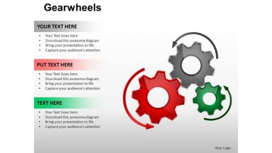 PowerPoint Process Education Gear Wheel Ppt Layouts