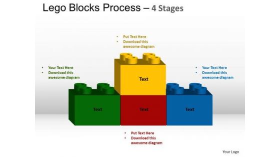 PowerPoint Process Education Lego Blocks Ppt Design Slides