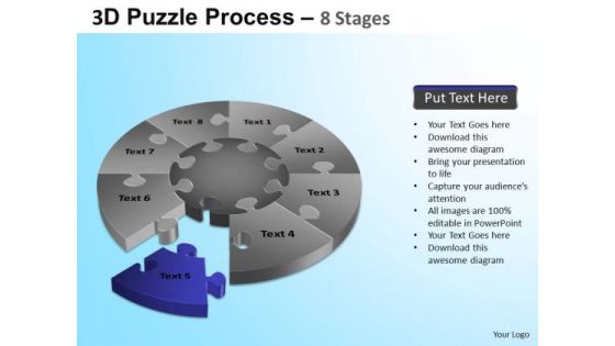 PowerPoint Process Executive Education Puzzle Segment Pie Chart Ppt Theme