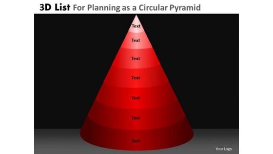 PowerPoint Process Executive Leadership Targets 3d Pyramid List Ppt Theme