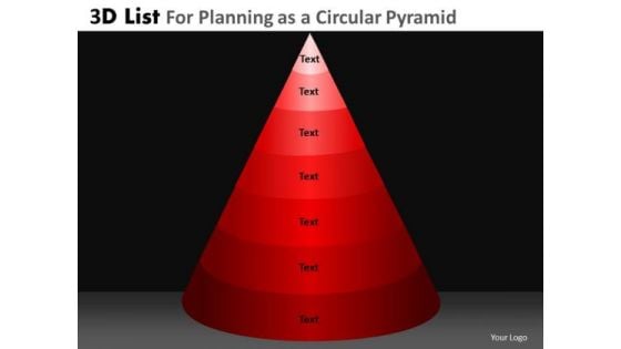 PowerPoint Process Executive Leadership Targets 3d Pyramid List Ppt Theme