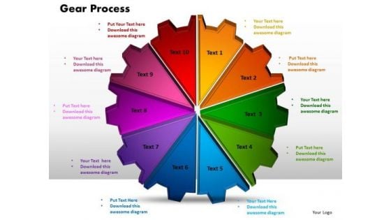 PowerPoint Process Gear Process Strategy Ppt Design