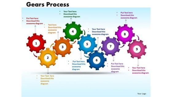 PowerPoint Process Gears Process Marketing Ppt Design