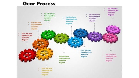 PowerPoint Process Gears Process Success Ppt Slides