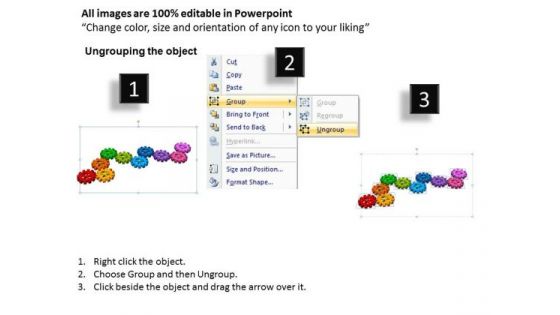 PowerPoint Process Gears Process Success Ppt Slides