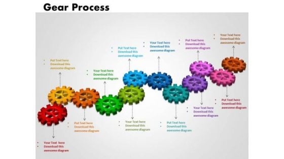 PowerPoint Process Gears Process Teamwork Ppt Template