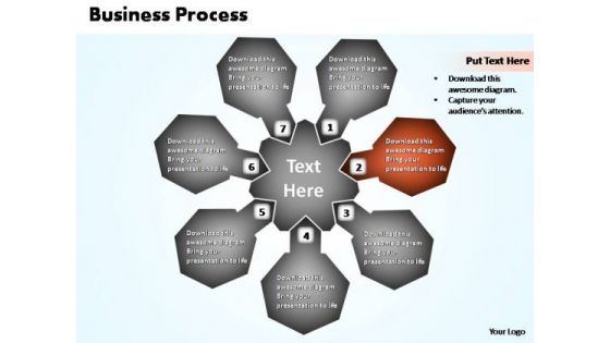 PowerPoint Process Global Business Process Chart Ppt Presentation