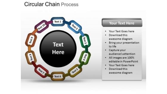 PowerPoint Process Global Circular Chain Ppt Process