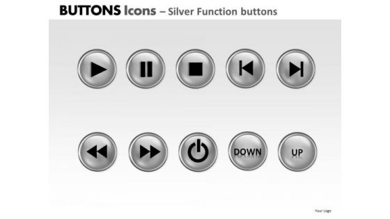 PowerPoint Process Graphic Buttons Icons Ppt Themes